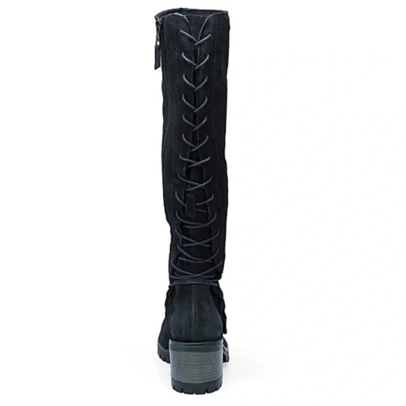 MIZ MOOZ MAYER TALL SUEDE STACKED HEEL CORSET LACE BOOTS 36EU 5.5/6US - Picture 8 of 16